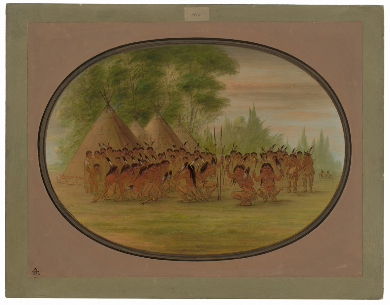 Eagle Dance - Choctaw af George Catlin
