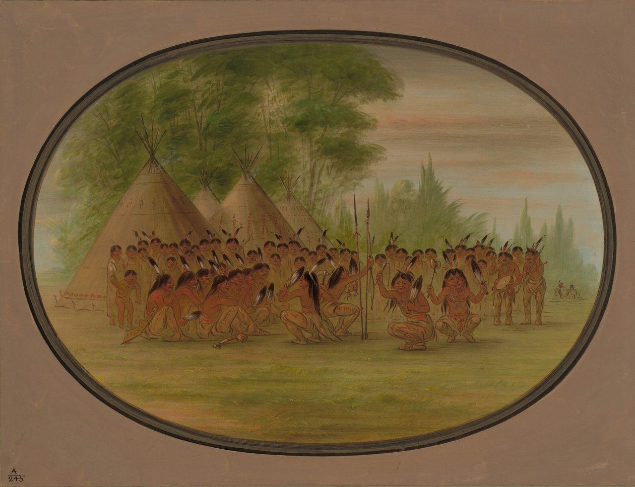 Eagle Dance - Choctaw, 18611869. af George Catlin