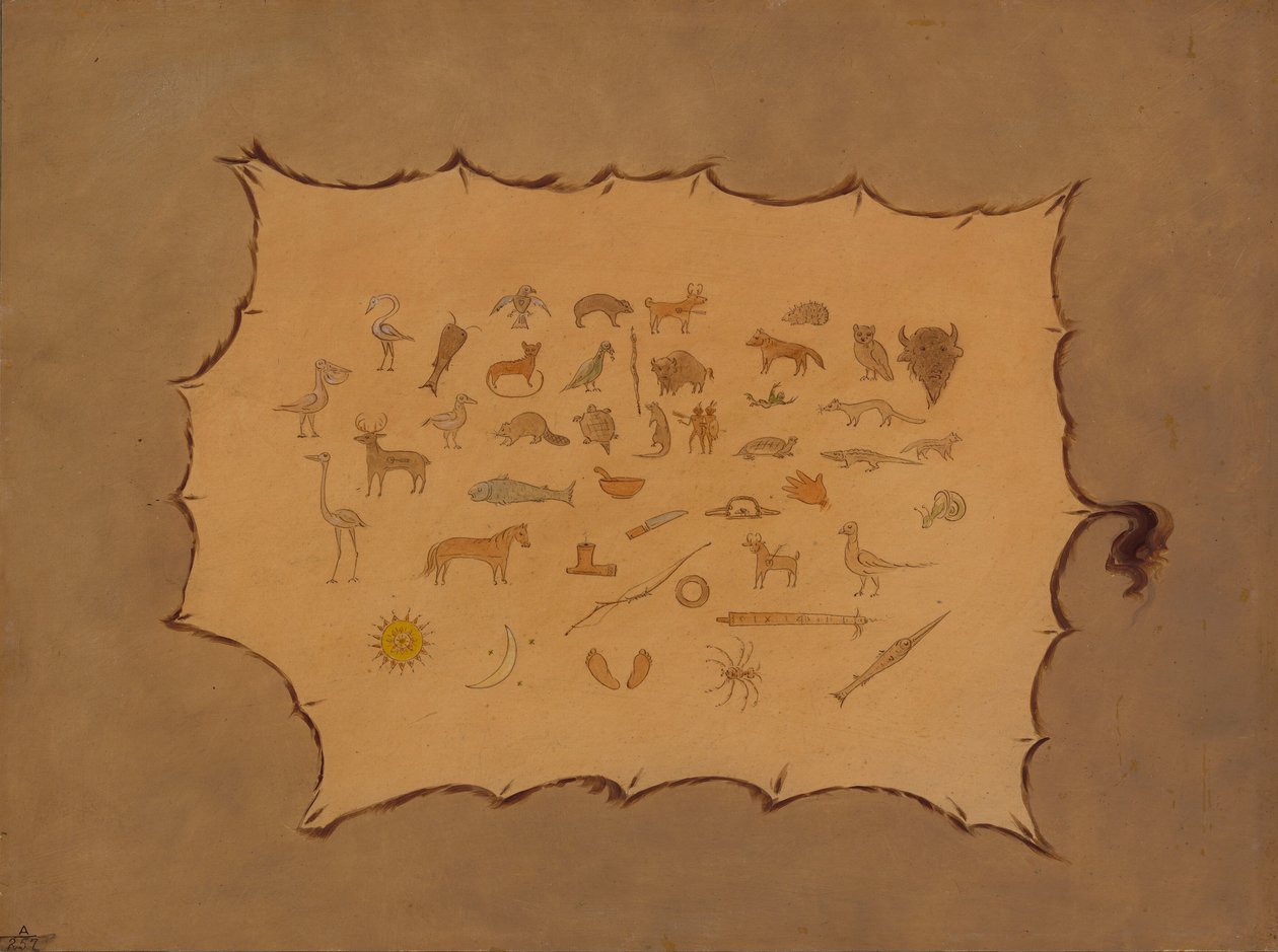 Faksimile af en Ojibbeway-kåbe, 18611869. af George Catlin