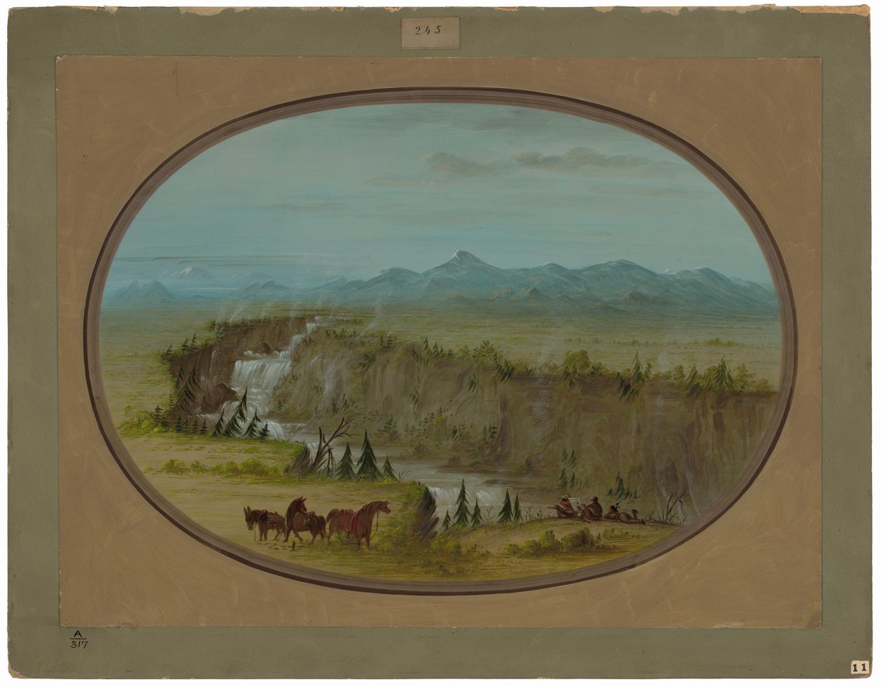 Falls of the Snake River af George Catlin