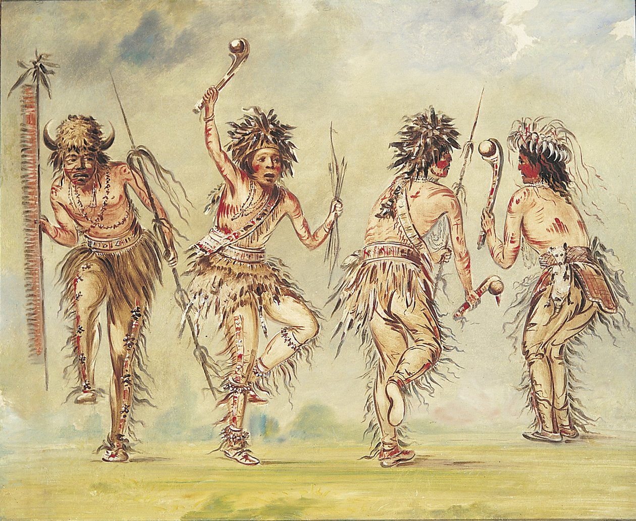 Fire dansere af George Catlin