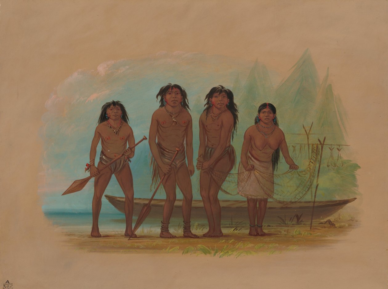 Fire Fuegian Indians, 18561869. af George Catlin