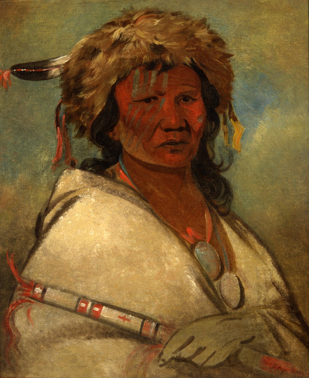 Great Hero, en høvding, 1845. af George Catlin