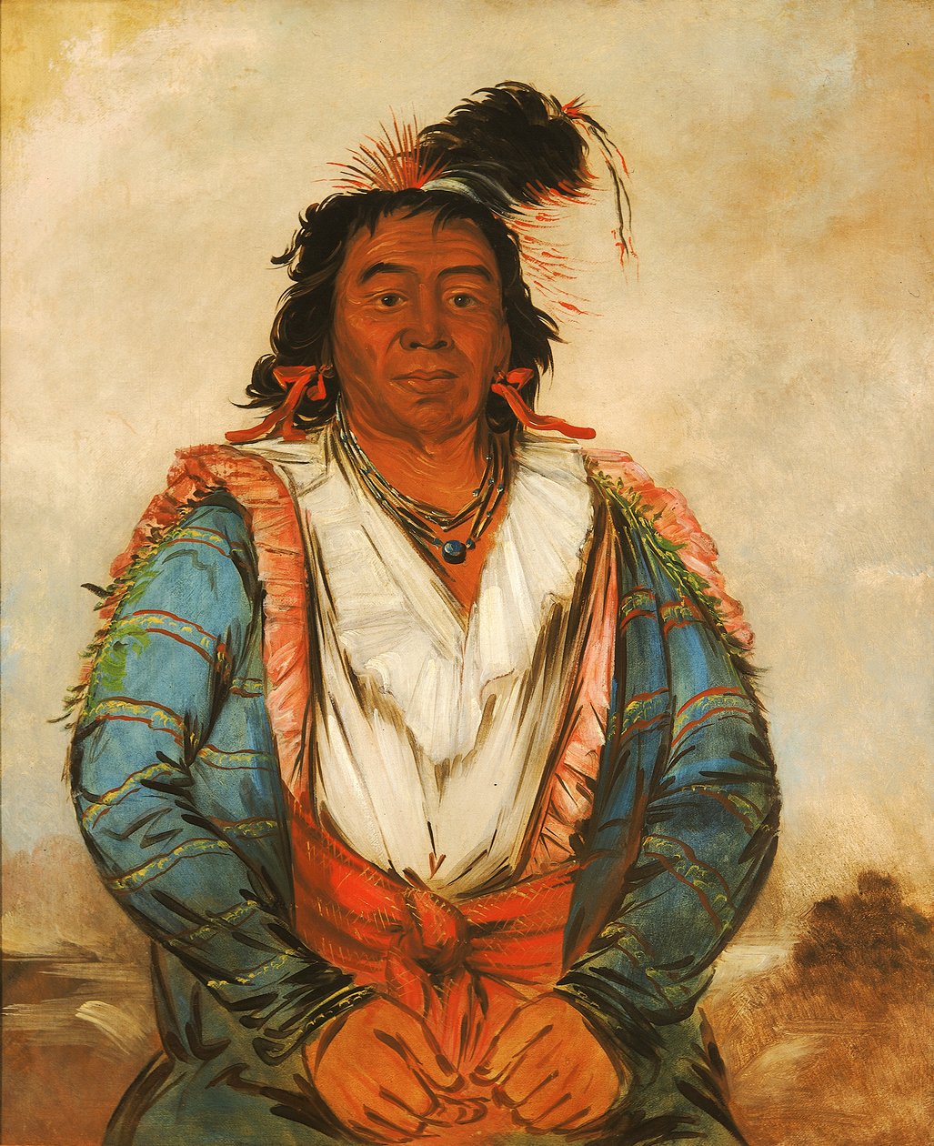 Hose-put-o-káw-gee, en modig, 1834. af George Catlin