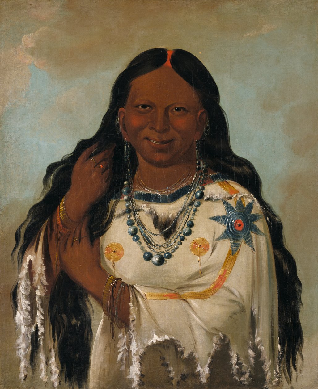 Kay-a-gís-gis, en ung kvinde, 1832. af George Catlin