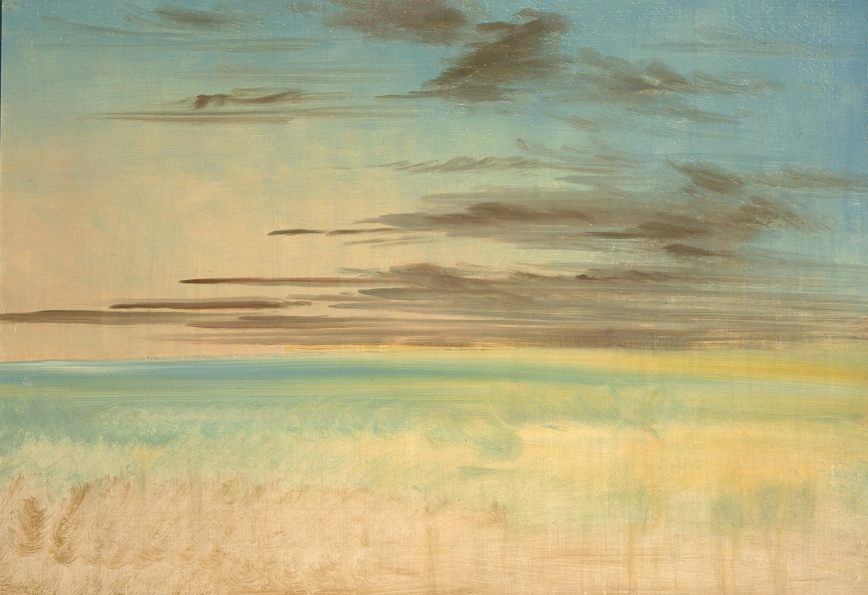 Landskabsbaggrund, 1846-1848. af George Catlin
