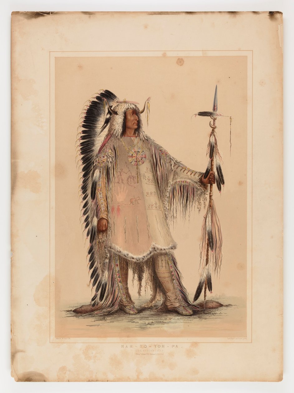 Mah-to-toh-pa, mandanernes høvding af George Catlin