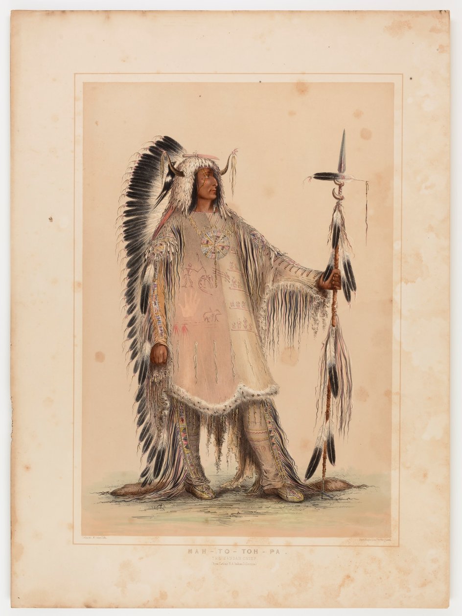 Mah-to-toh-pa, mandanernes høvding af George Catlin