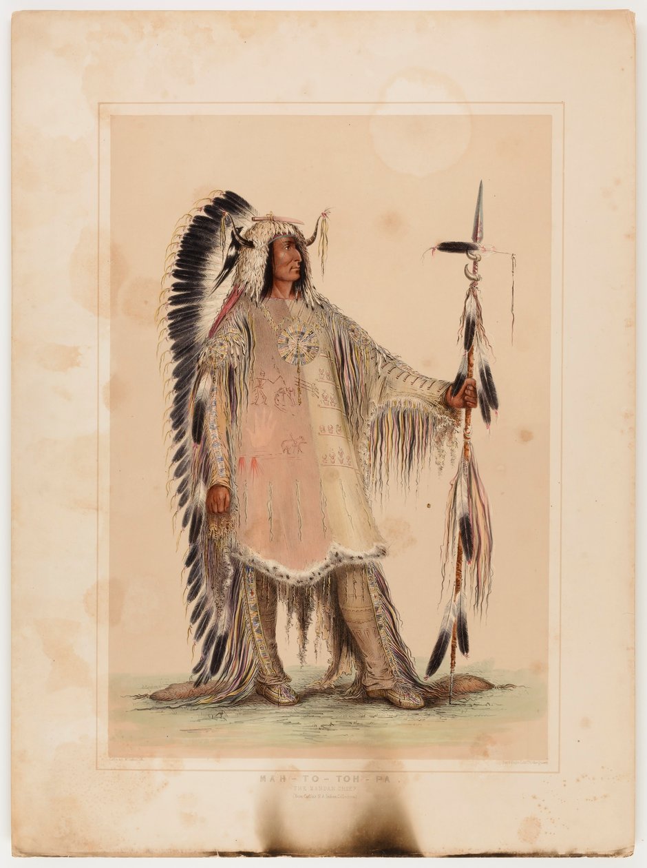 Mah-to-toh-pa, mandanernes høvding af George Catlin