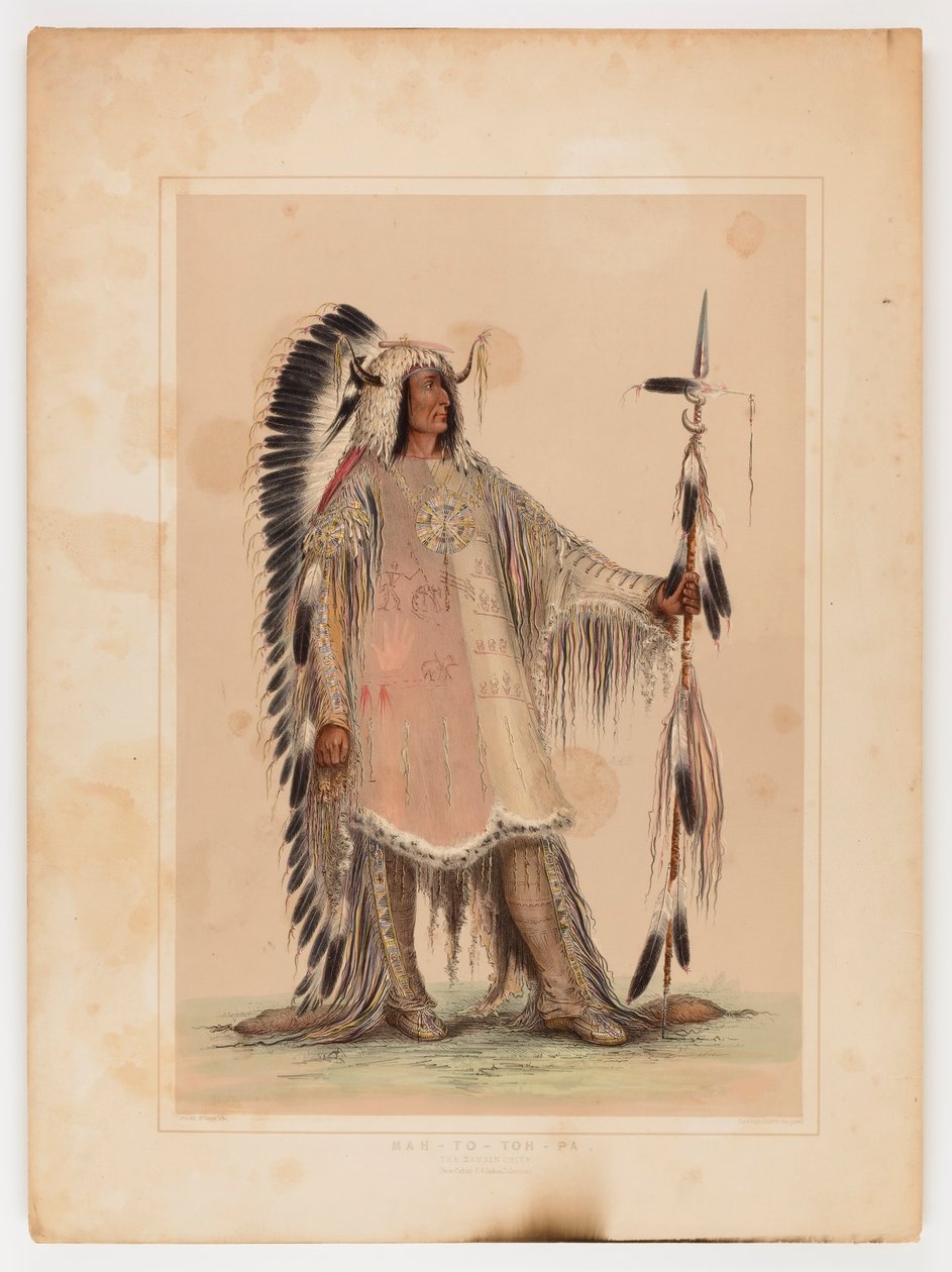 Mah-to-toh-pa, mandanernes høvding af George Catlin