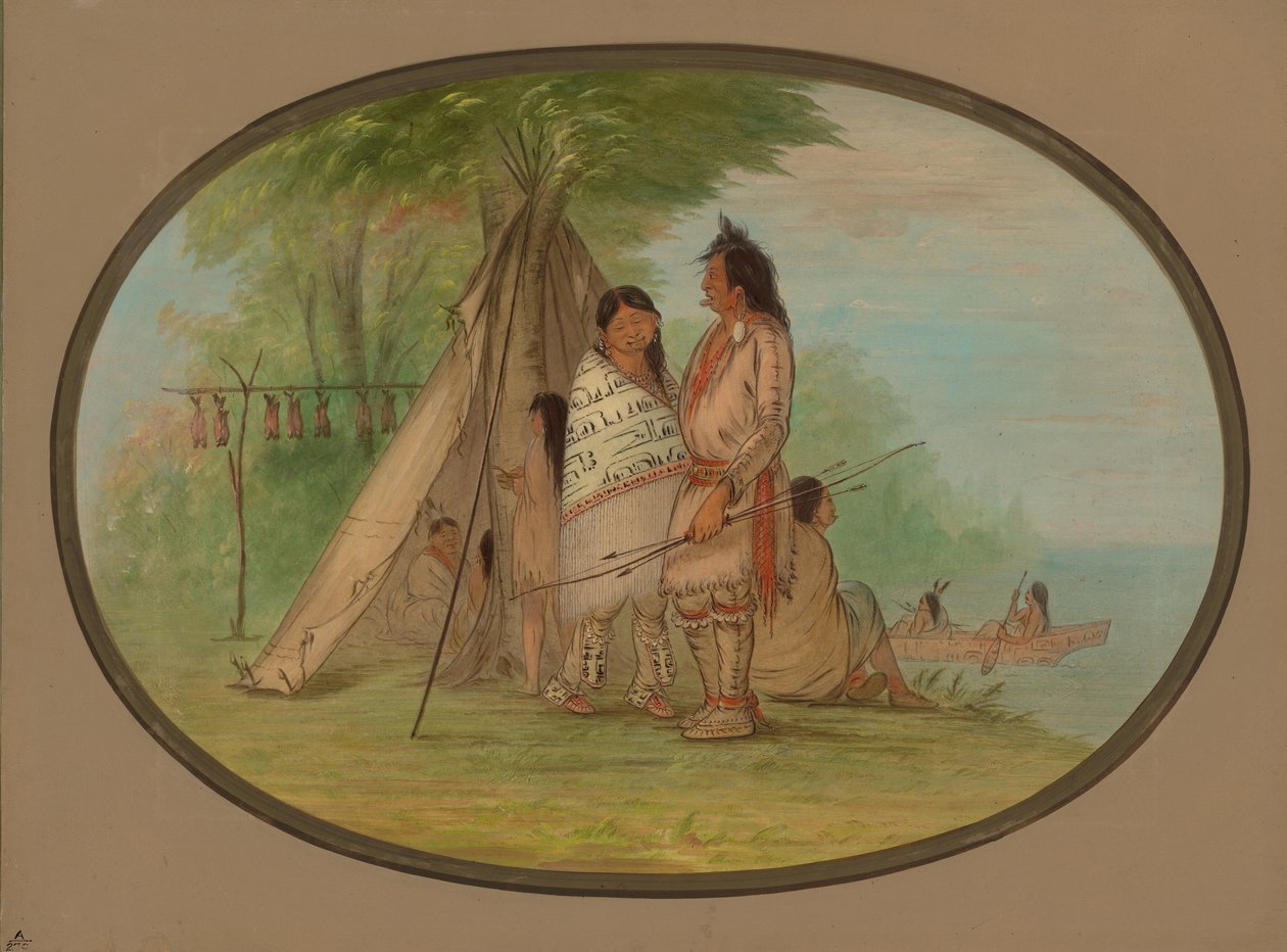 Nayas-indianere, 186[2]. af George Catlin