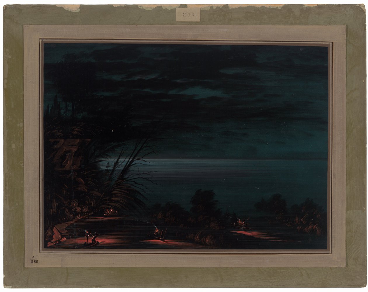 Salmon Spearing - Ottowas, 18611869. af George Catlin