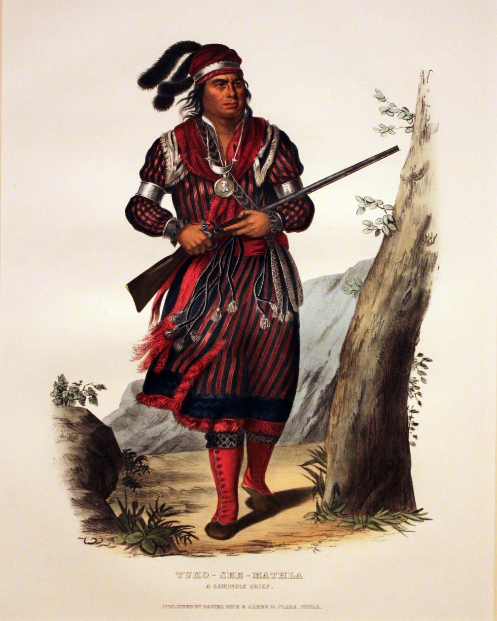 Seminole-høvding Tuko-See-Mathla af George Catlin