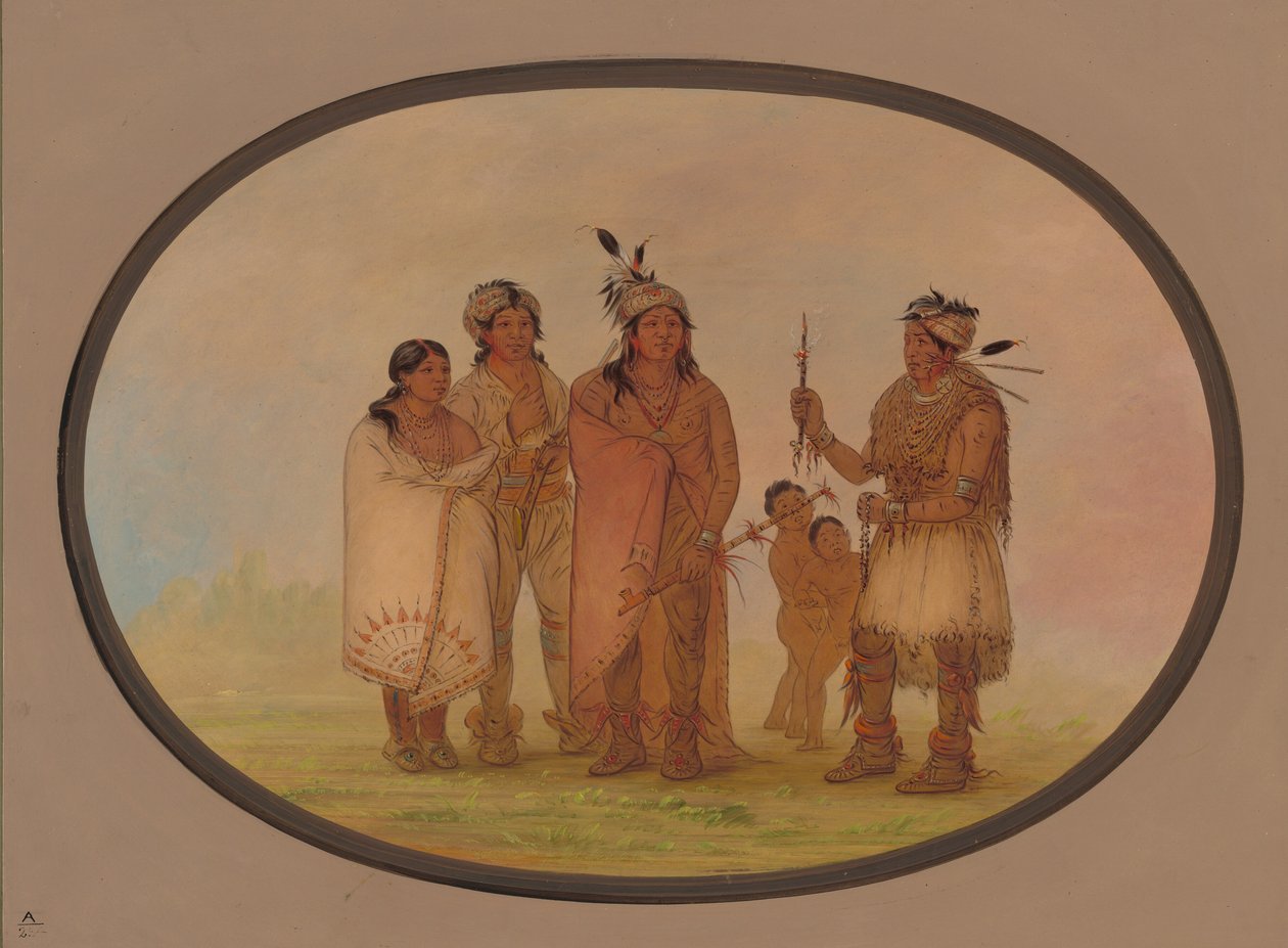Shawano-indianere, 18611869. af George Catlin