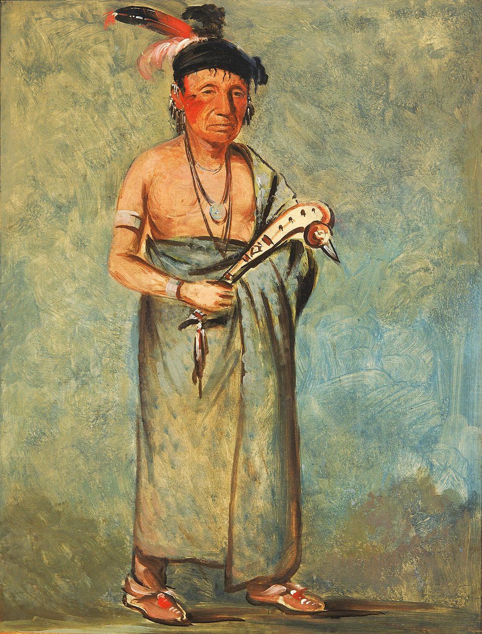 Span-e-o-née-kaw, Spanieren, 1828. af George Catlin