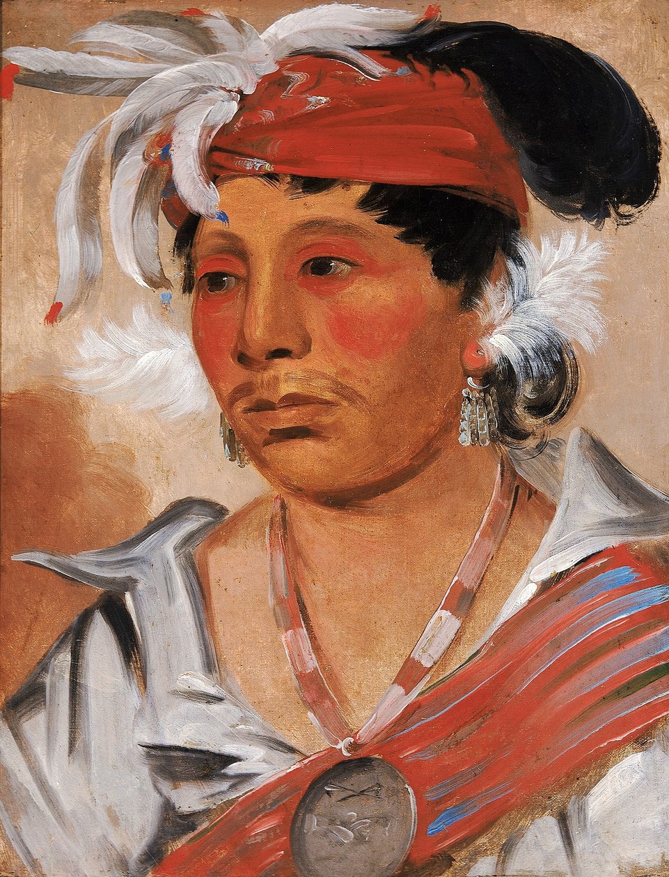 String, en berømt kriger af George Catlin