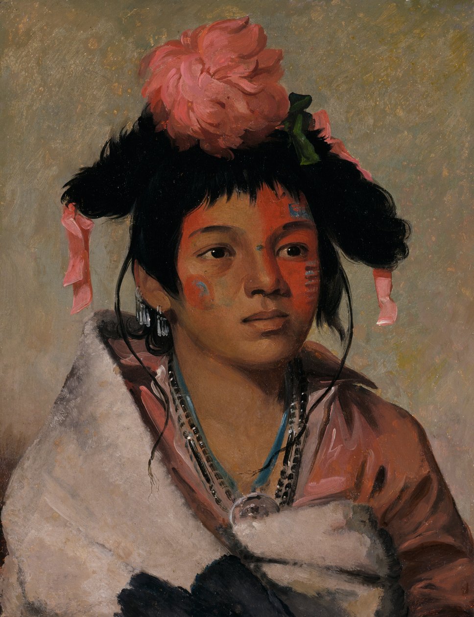 Tcha-cauk-o-ko-maugh, stor høvding, en dreng, af George Catlin