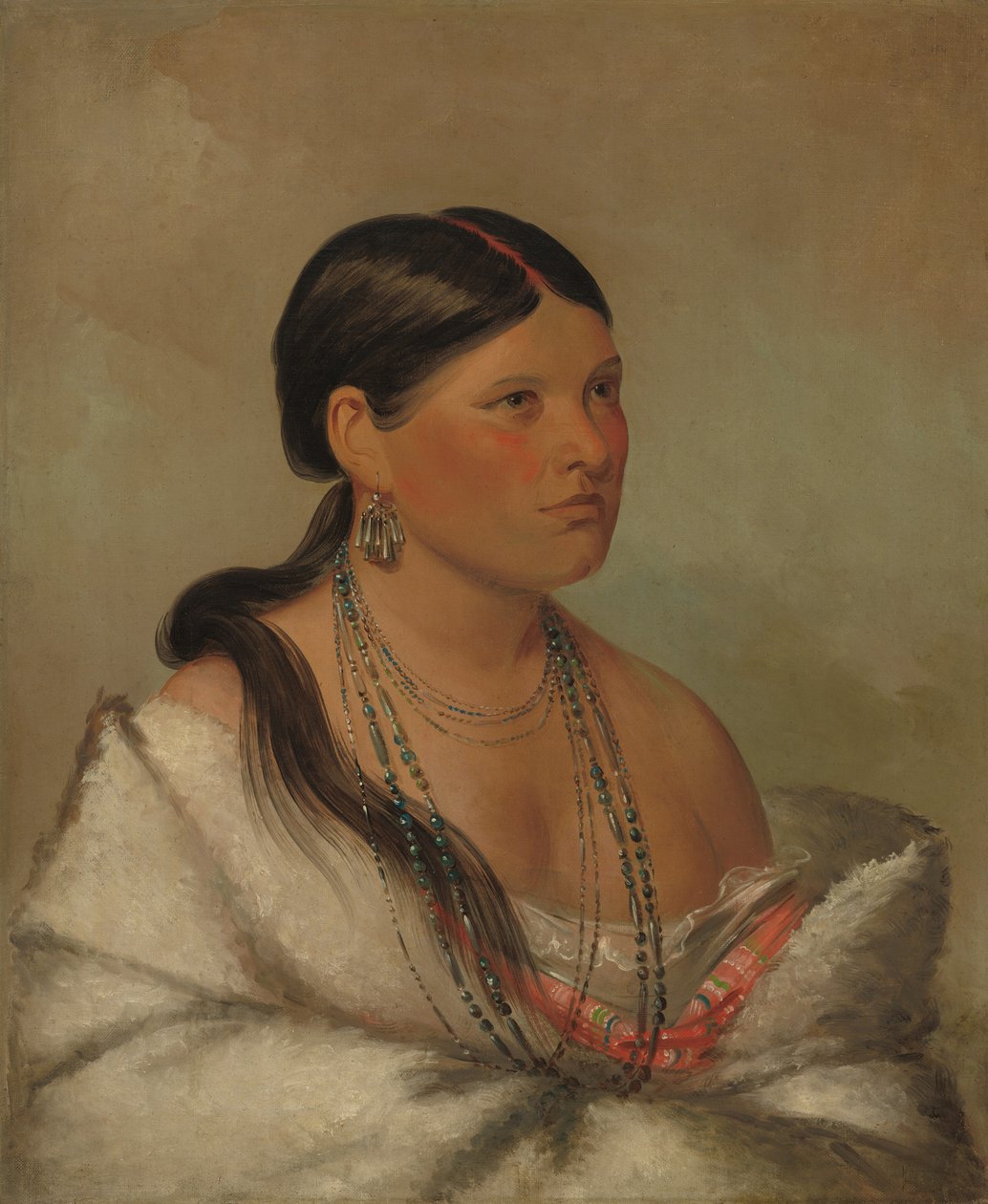 Den kvindelige ørn - Shawano, 1830. af George Catlin