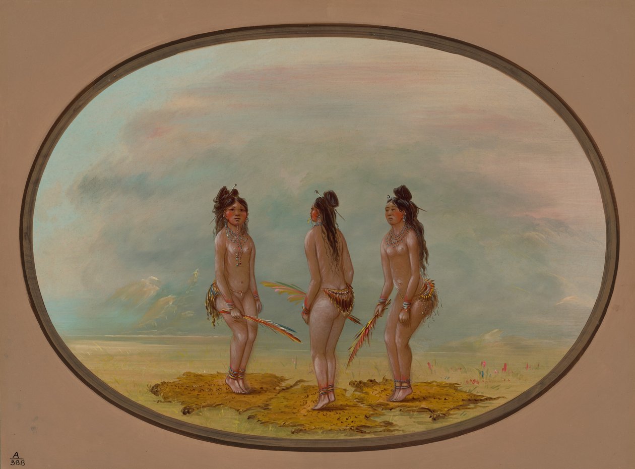 Den smukke dans - Goo-a-give, 18541869. af George Catlin
