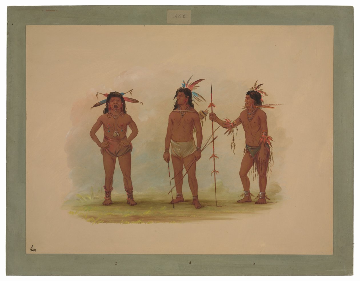Tre Omagua-mænd af George Catlin