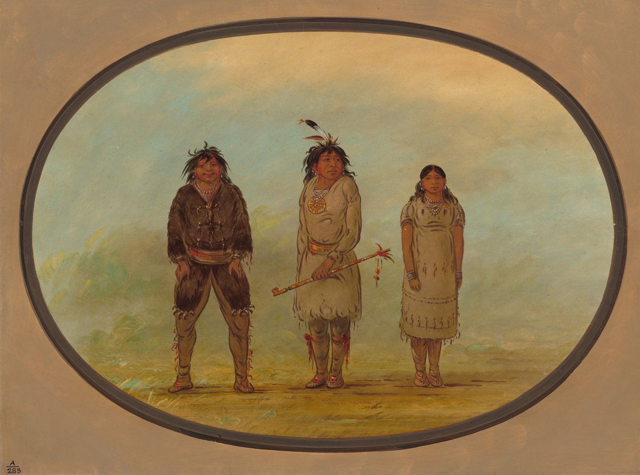 Tre selige indianere, 18551869. af George Catlin