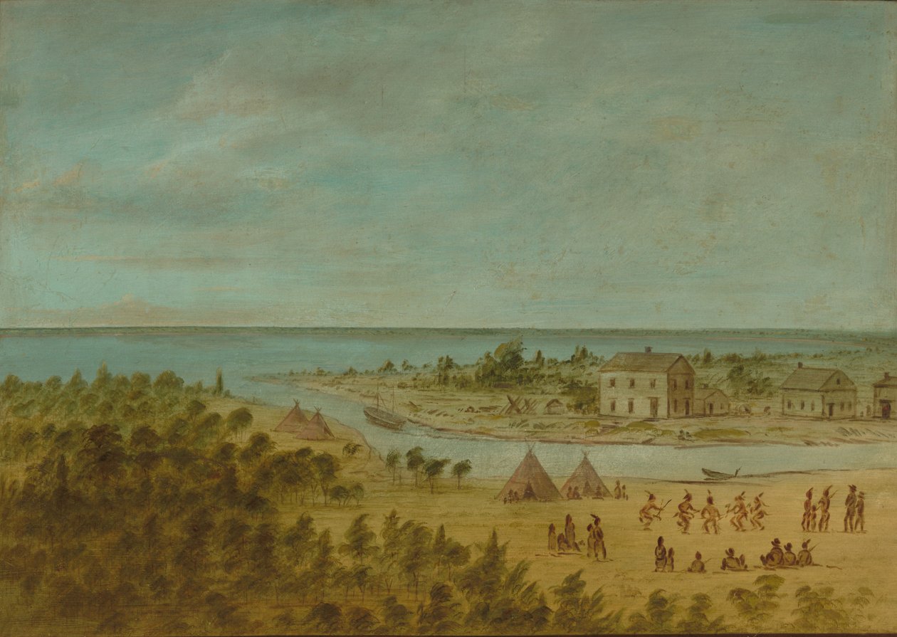 Udsigt over Chicago i 1837, 18611869. af George Catlin