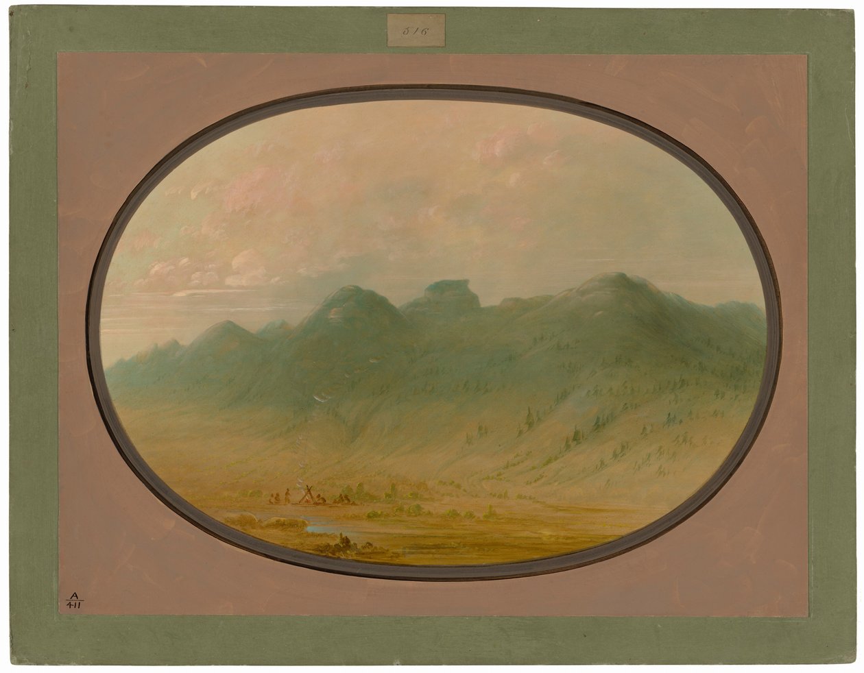Udsigt over Krystalbjergene, Brasilien af George Catlin
