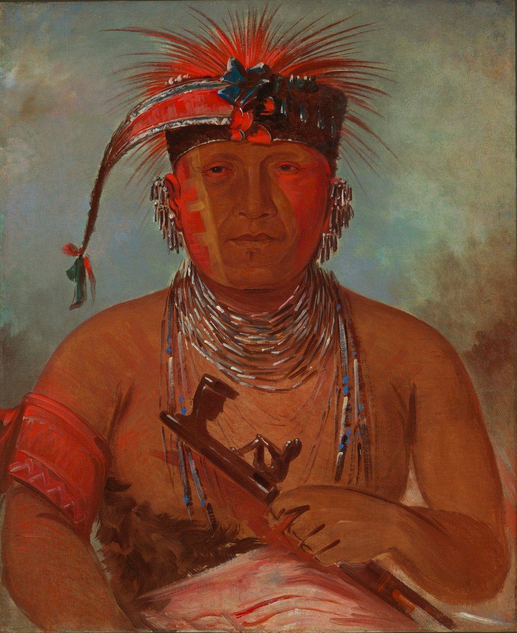Wée-ke-rú-law, Han der udveksler, 1832. af George Catlin