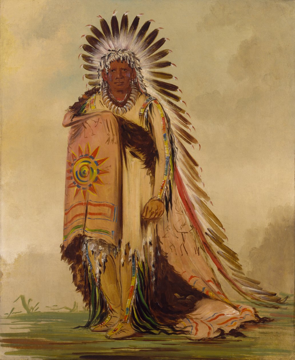 Wán-ee-ton, høvding for stammen, 1832. af George Catlin