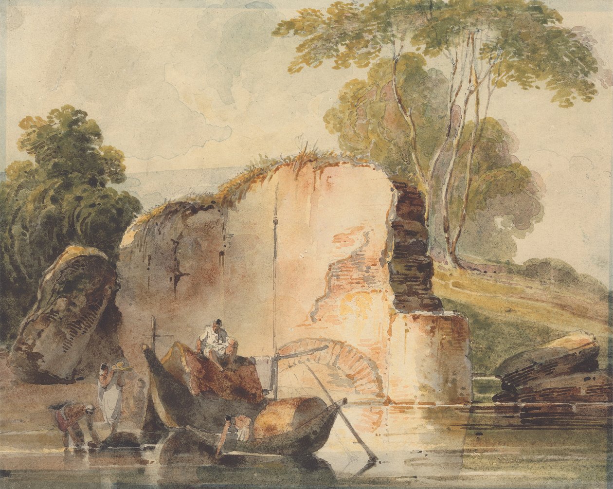 En flodscene af George Chinnery
