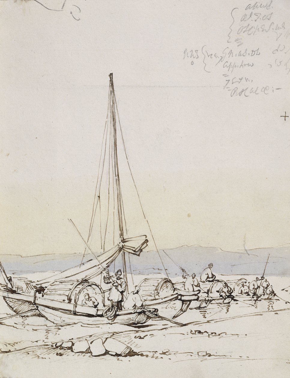 Tanka Boats on the Shore, af George Chinnery