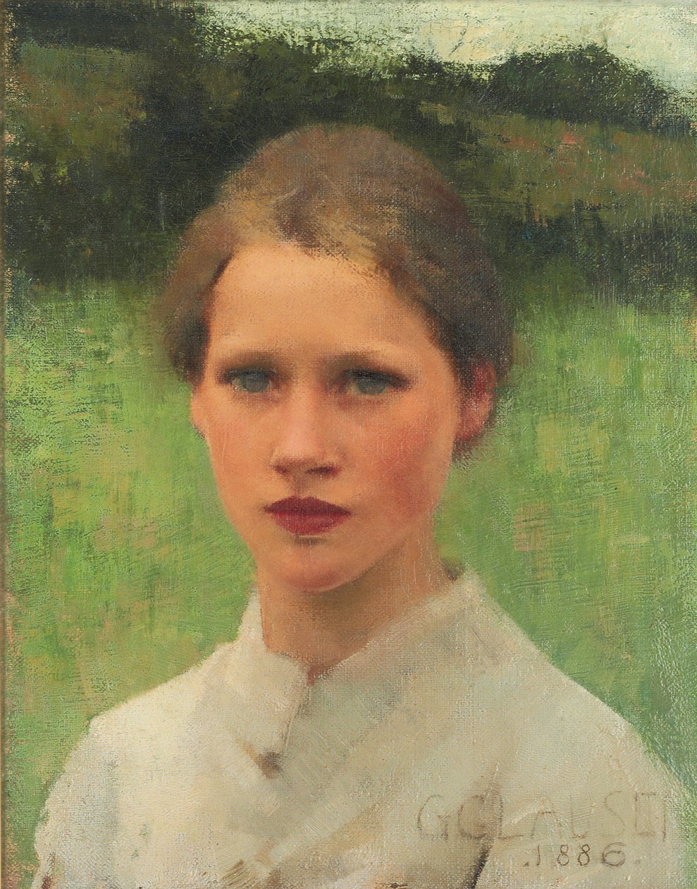 En landsbyjomfru af George Clausen