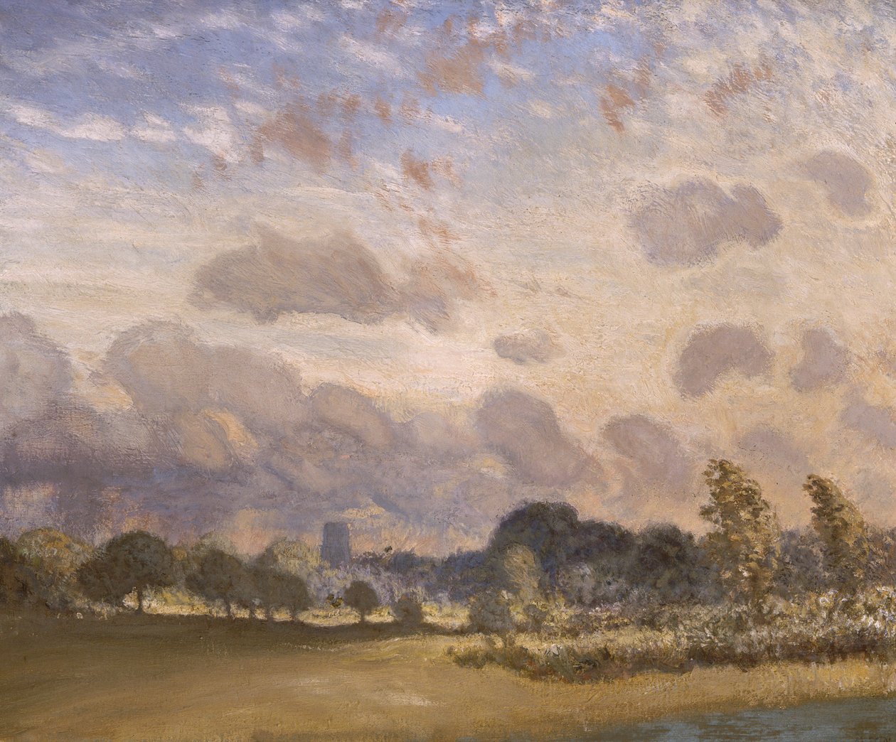 Clavering Kirke, c1908. af George Clausen