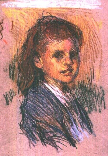 Hoved af en pige af George Clausen