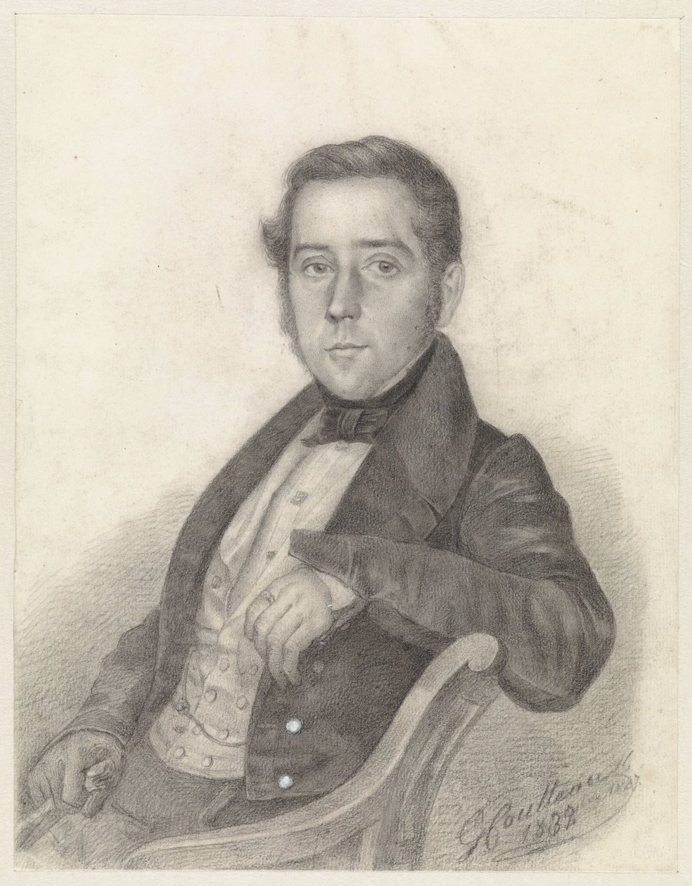 Portræt af en siddende herre af George Coutteau