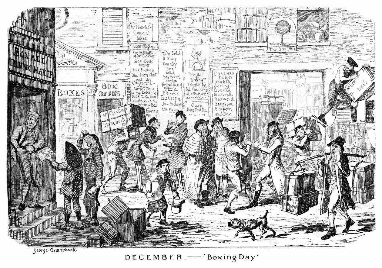 December - 2. juledag, 1800-tallet. af George Cruikshank