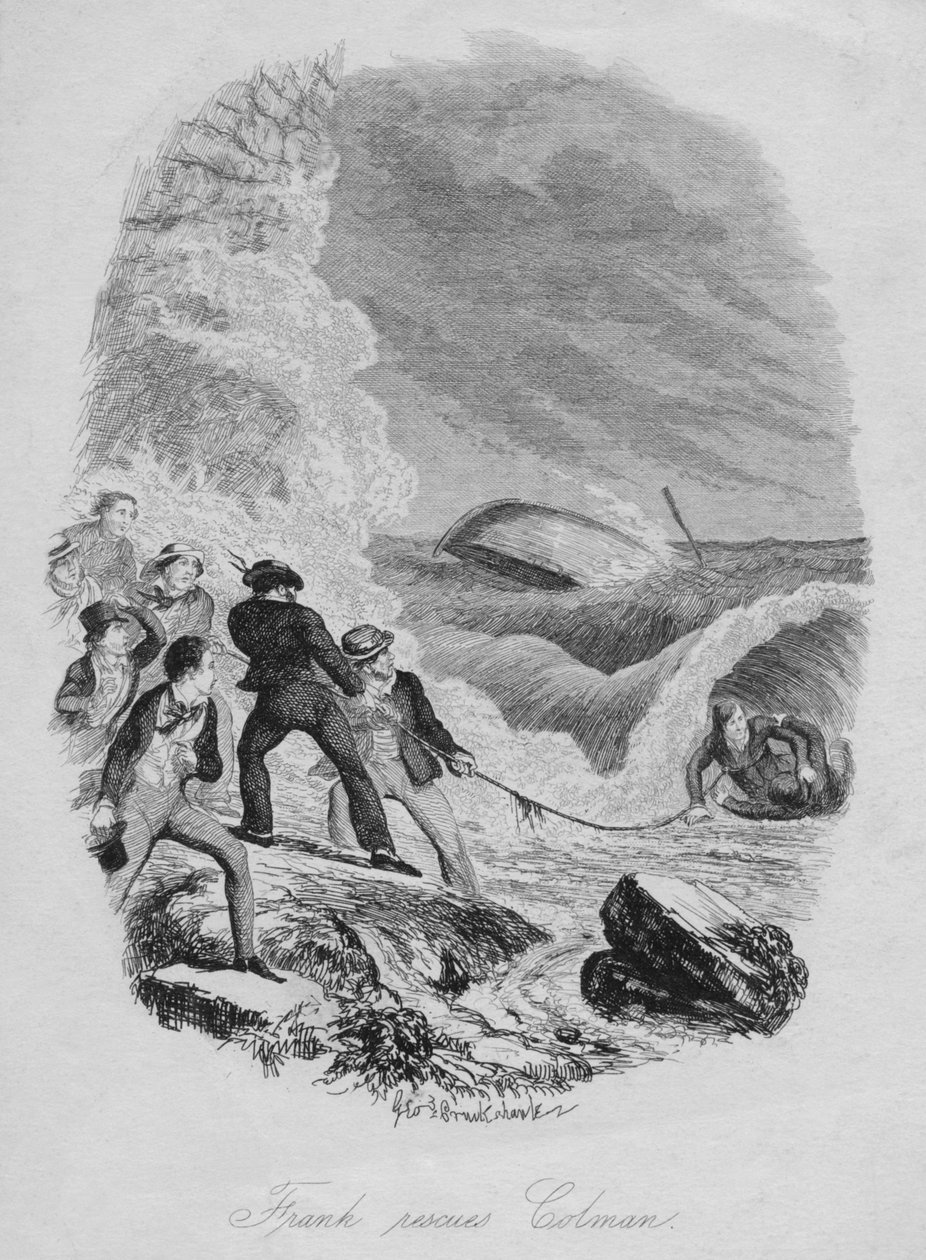 Frank redder Colman, c1850. af George Cruikshank