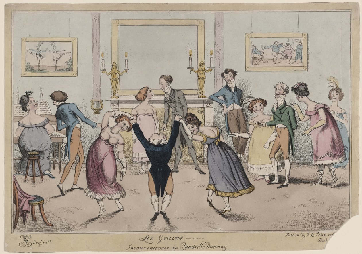 Les Graces, Besvær ved Quadrille-dans af George Cruikshank