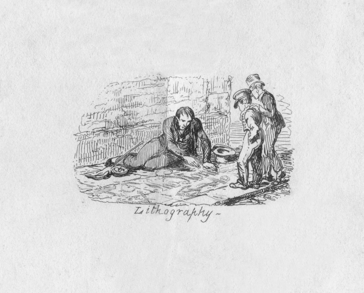 Litografi, 1829 af George Cruikshank