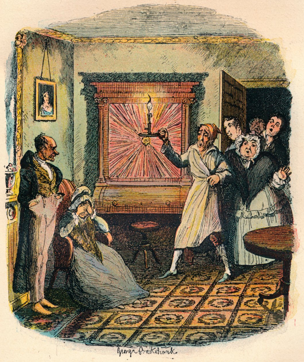 Mrs. Tibbs og Mr. Evenson, c1900 af George Cruikshank