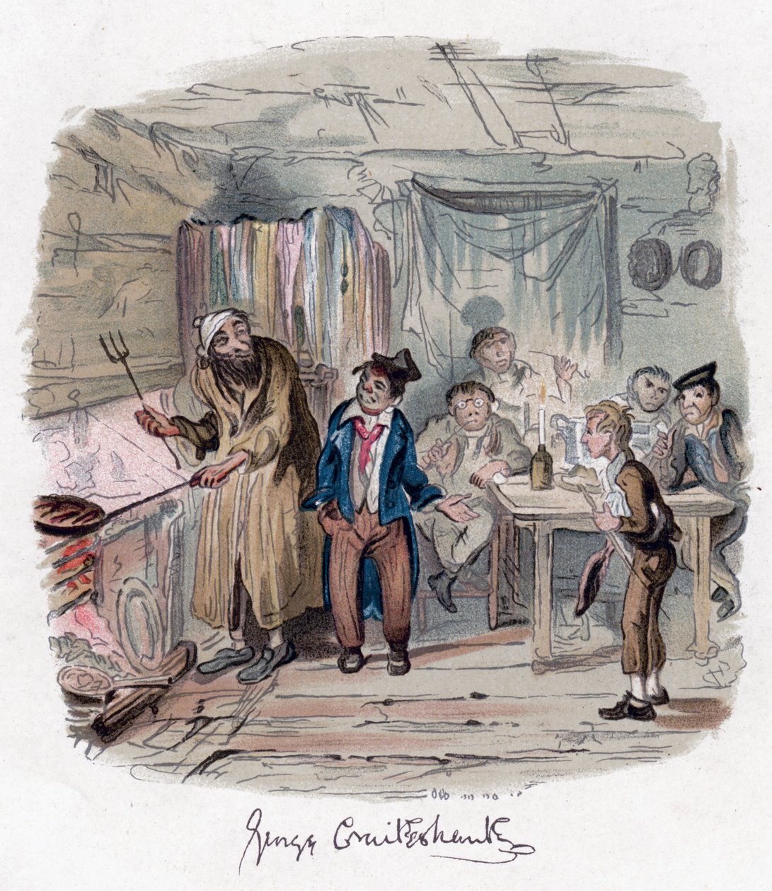 Oliver Twist, c1838. af George Cruikshank