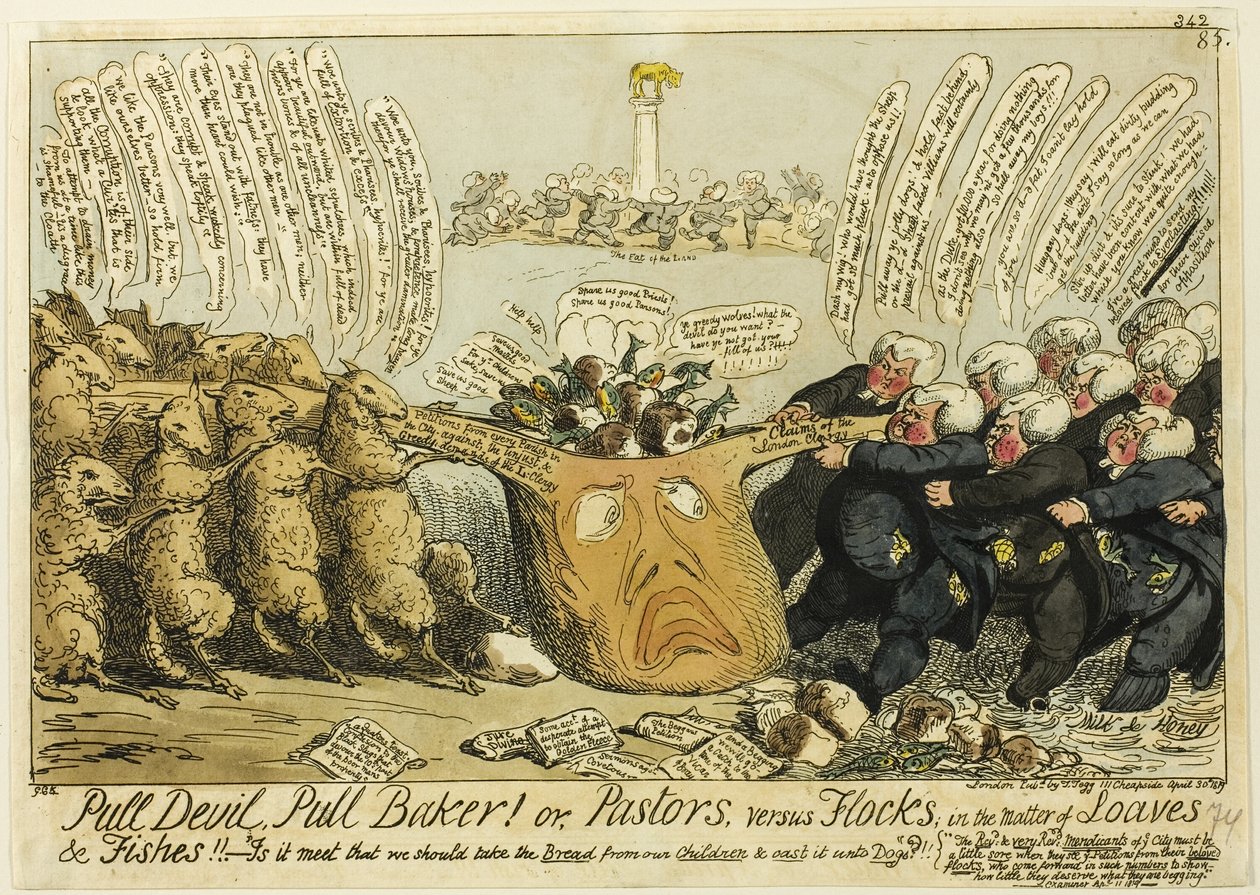 Træk i Devil, træk i Baker! af George Cruikshank