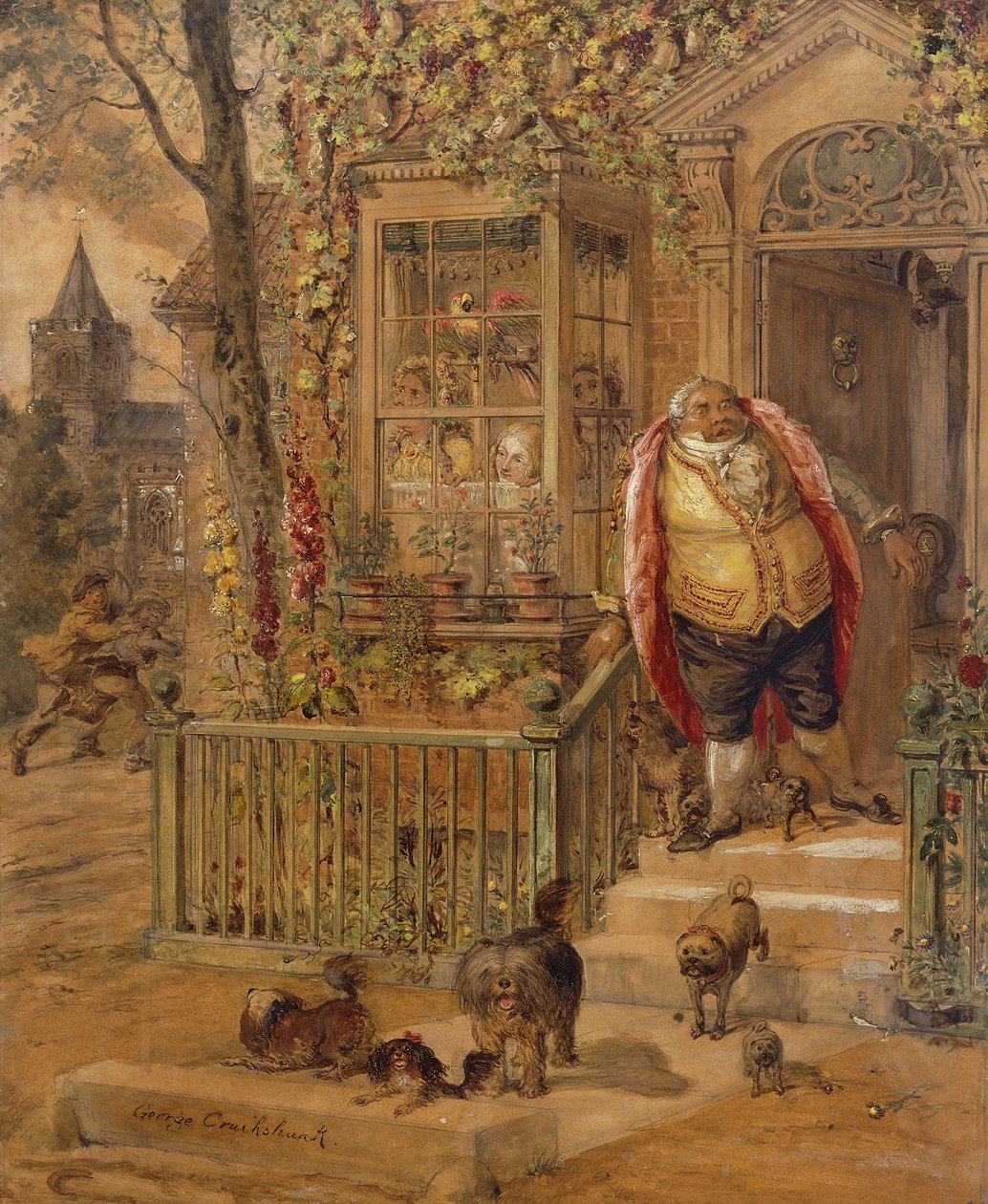 Run-away Knock, af George Cruikshank
