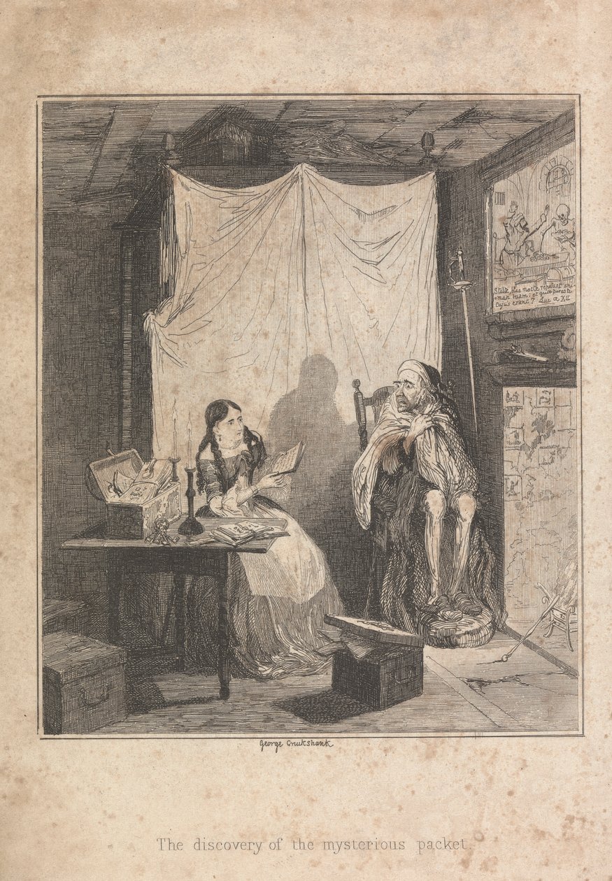 Opdagelsen af den mystiske pakke af George Cruikshank