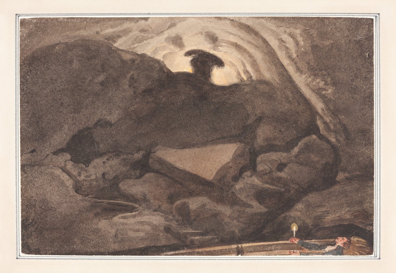 Scene i en hule af George Cumberland