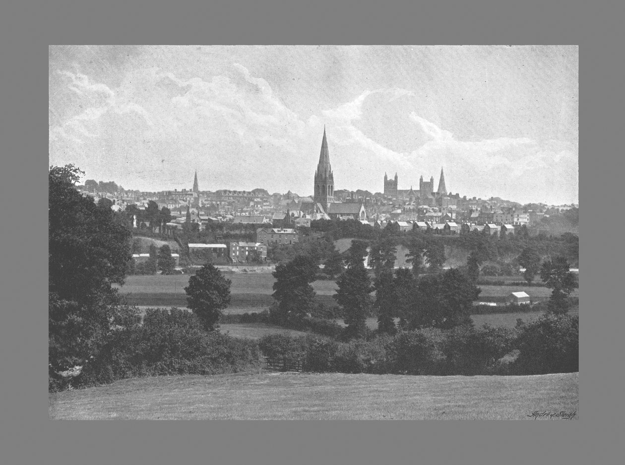 Exeter fra Byg, c1900 af George Denney
