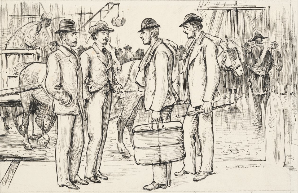 Møde i en havn af George du Maurier