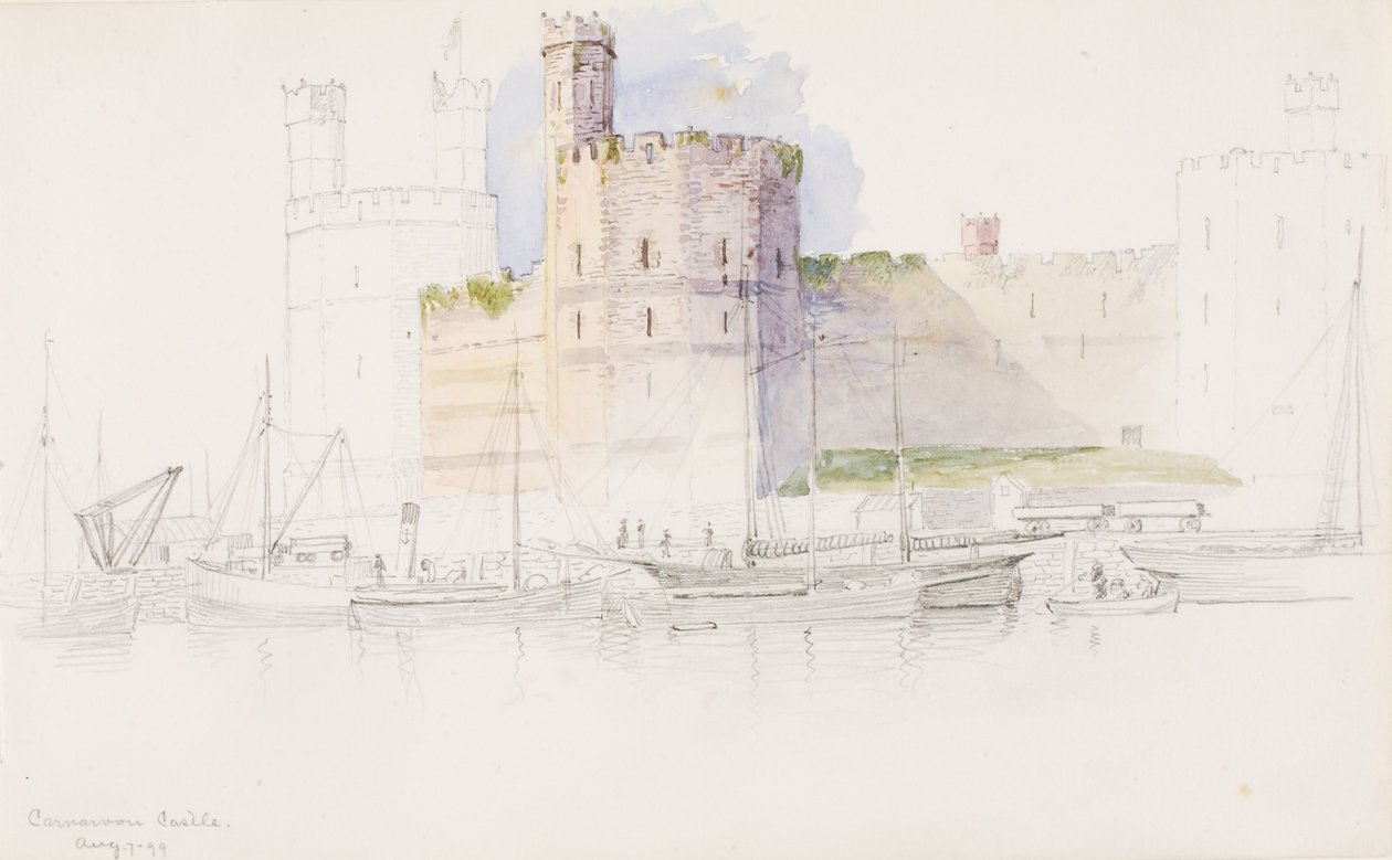 Caernarvon Slot af George Elbert Burr