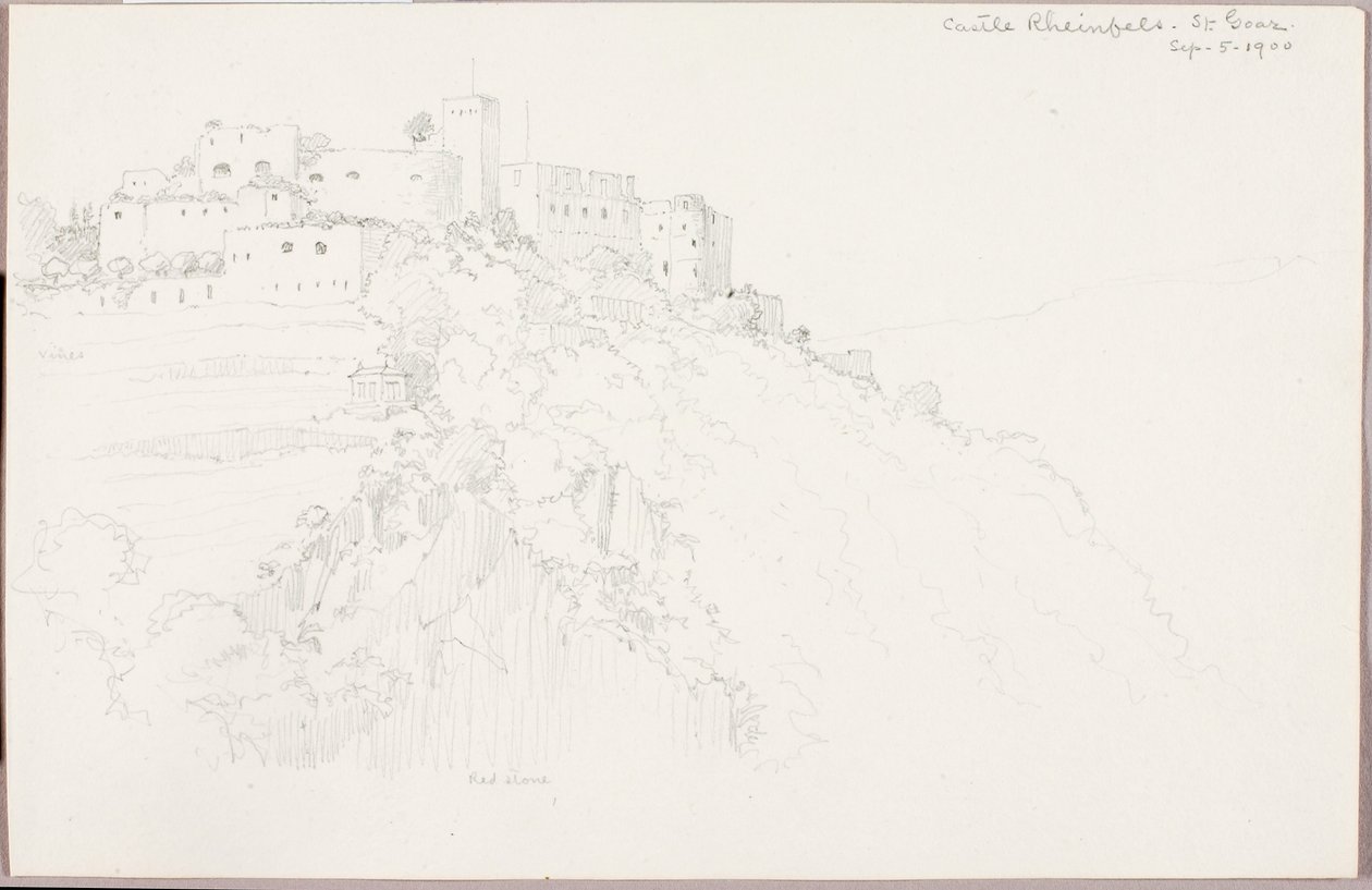 Rheinfels Slot, St. Goar af George Elbert Burr