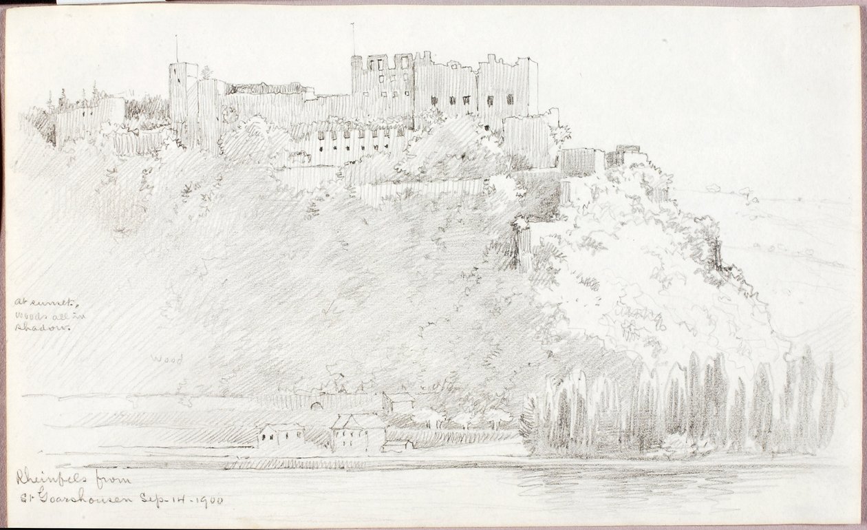 Rheinfels fra St. Goarshausen af George Elbert Burr